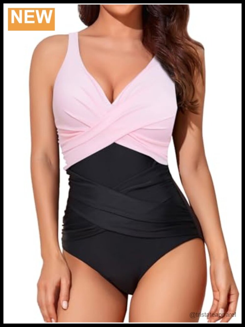 Tummy Control One Piece Swimsuit Retro Ruched Push Up Padded Slimming